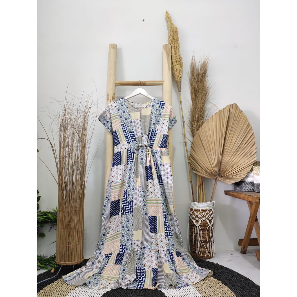 Daster ruffle motif/daster viral kekinian/daster Katun remaja