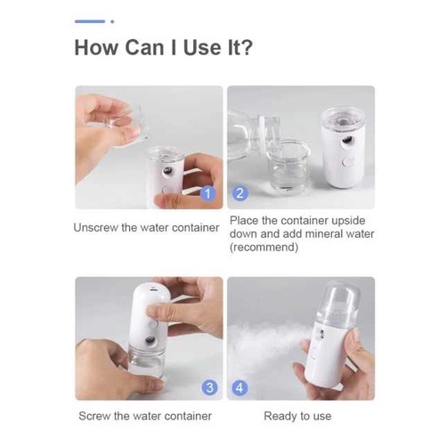 ♥TMALL88♥Nano Spray Portable Mini USB Mist Sprayer Pelembab Perawatan Wajah