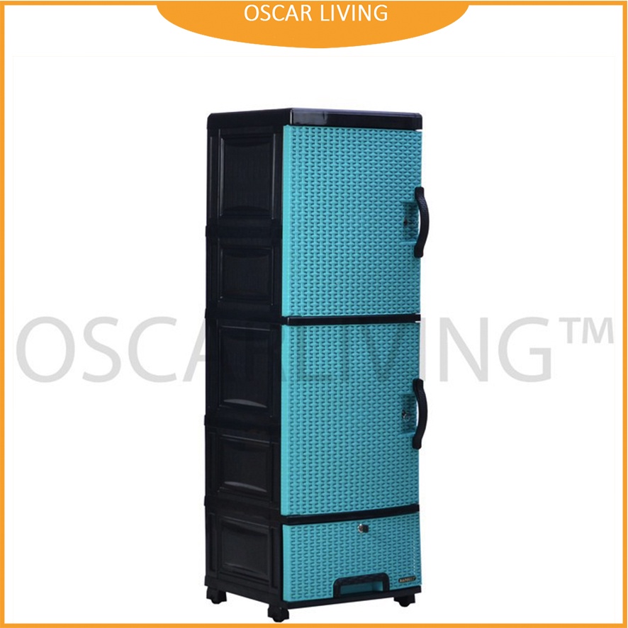 NAPOLLY CLC 55 L LEMARI PAKAIAN PLASTIK / LEMARI SERBAGUNA - HIJAU PASTEL [ JTR / GOJEK ] BEST