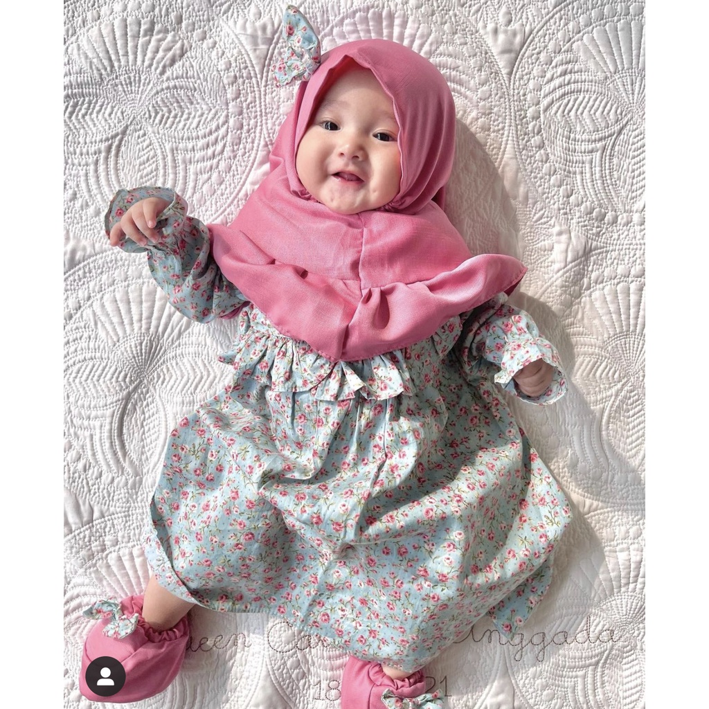 gamis newborn bayi perempuan pakaian muslim 0-12  bulan balita ARABELLA ALIKA FIORA SHANUM ROSY gamis dress