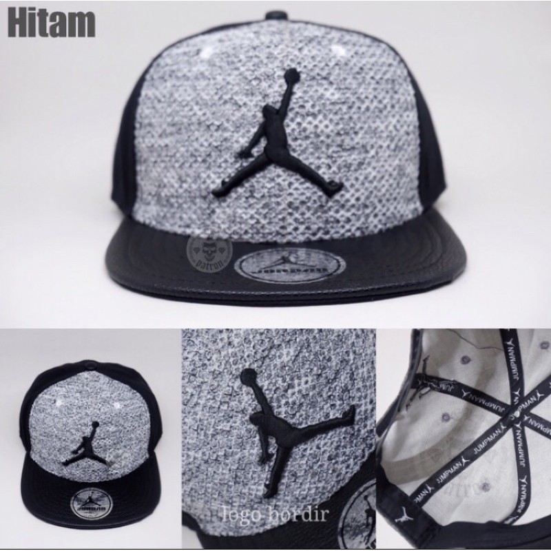 TOPI SNAPBACK AIR JORDAN LOGO EMBROIDERED IMPORT PREMIUM UNISEX