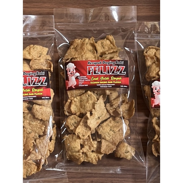 

Kerupuk Daging Babi Felizz 100 gr