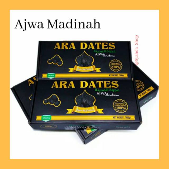 

KURMA AJWA MADINAH ARA DATES 500GRAM