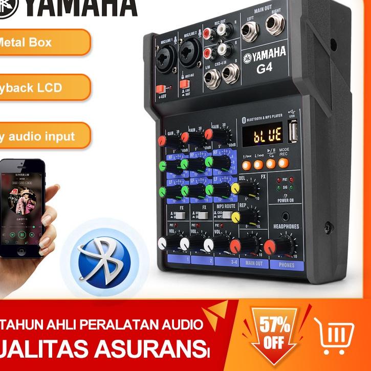 Harga Bersahabat.. AUDIO MIXER YAMAHA G4 SBLUETOOTH,USB,RECORD,SOUNDCARD,REVERB Mixer audio saluran 