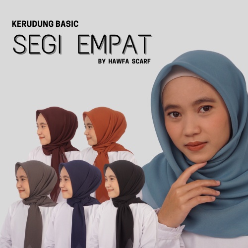 Kerudung Segi Empat Hawfa Scarf Basic Square