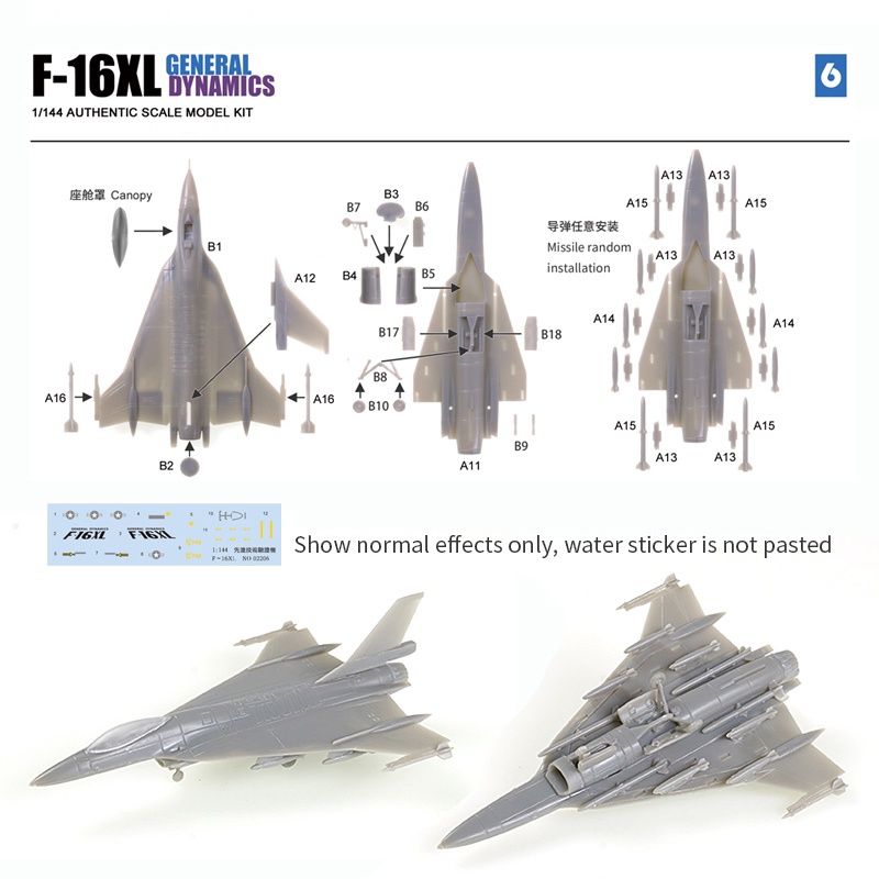 Miniatur Pesawat Tempur USA F15C Eagle F16XL F / A-18 Hornet F-20 Tigershark Bahan Plastik Skala 1 / 144 Untuk Koleksi