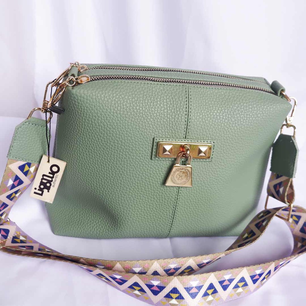 LIAM OMAR Tas Selempang wanita Model Terbaru Tas Branded Papirut Premium Bisa COD