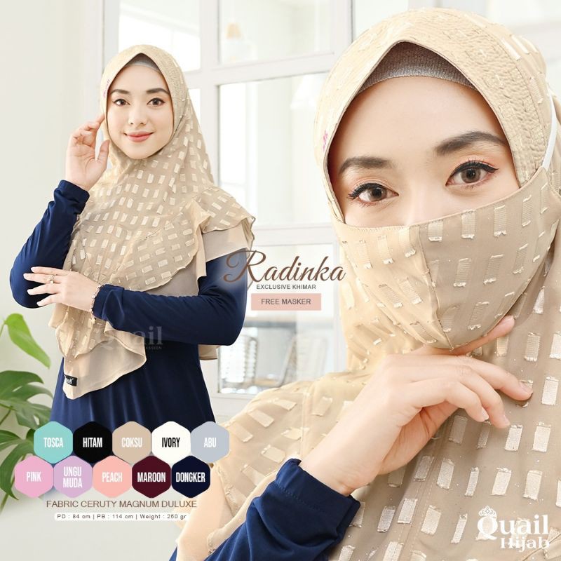 Jilbab Khimar Radinka ori Quail Hijab