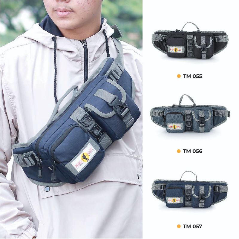 AUTHENTIC Tas Selempang Pria Waist Bag Tactical Sling Bag Distro Murah Keren