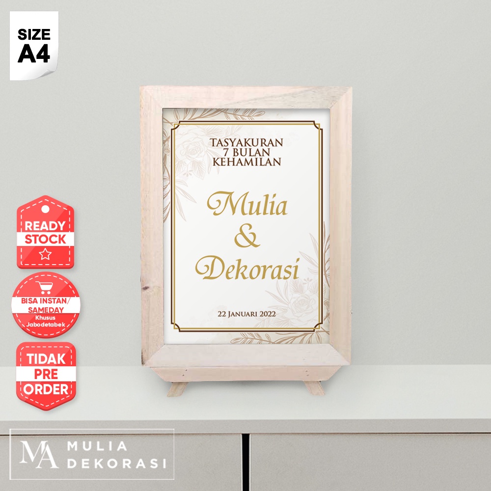 Template Gambar Papan Print Laser Ukuran A4 Lengkap Dengan Papan Custom 4 7 Bulan Khitan Aqiqah Syukuran