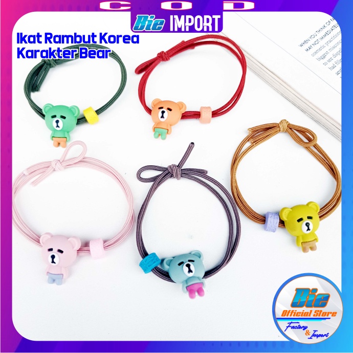 Ikat Rambut Korea 2 in 1 Gelang Karakter Premium Impor Best Seller