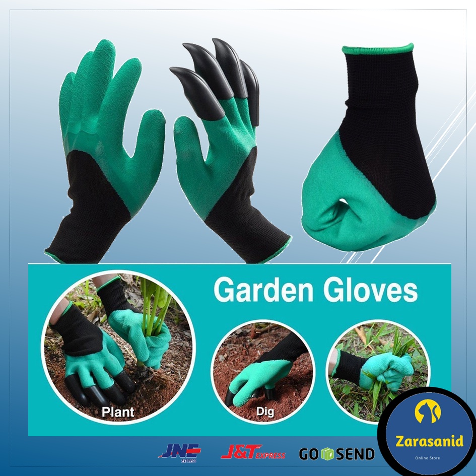 GARDENING GLOVES SARUNG TANGAN BERKEBUN DILENGKAPI CAKAR