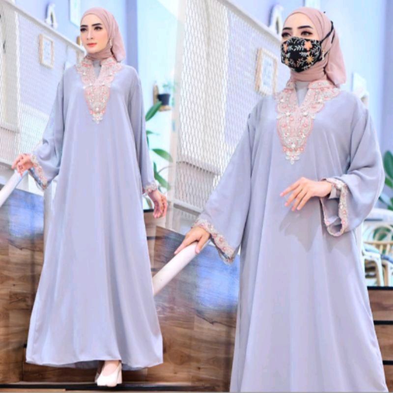 KAFTAN AISYAH BAHAN CERUTTY PREMIUM / Pasar tasik / tanah abang / grosir
