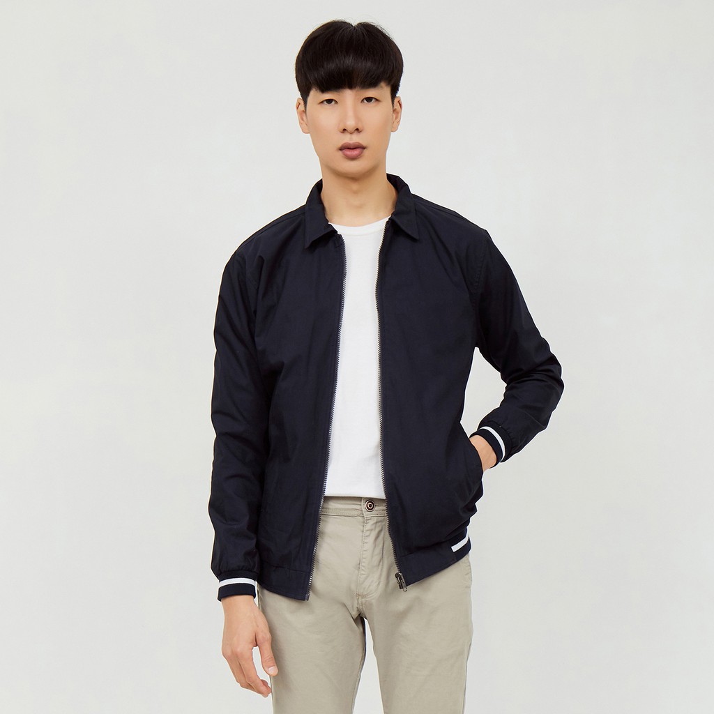 M231 Jaket Pria Canvas Panjang Navy 1863B