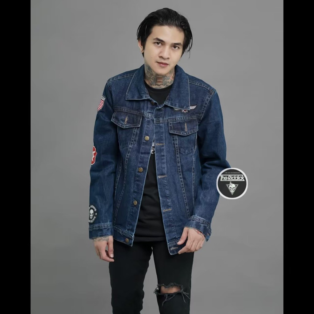 NEW ARRIVALS Jaket jeans patch pria - BEST SELLER