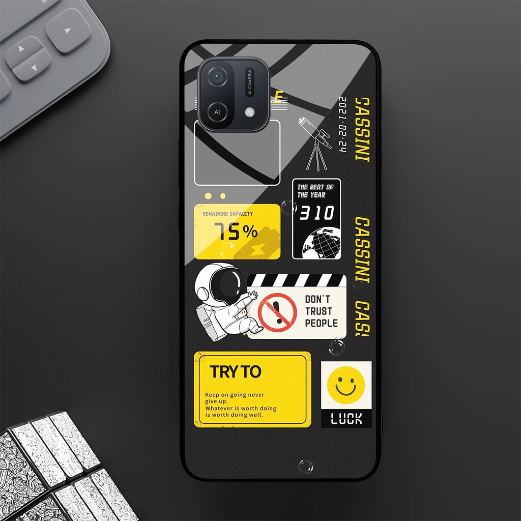 Case Glossy Oppo A16E | A16K Casing Kilau Hp Oppo | Pelindung Hp | Motif Aesthetic Nasa