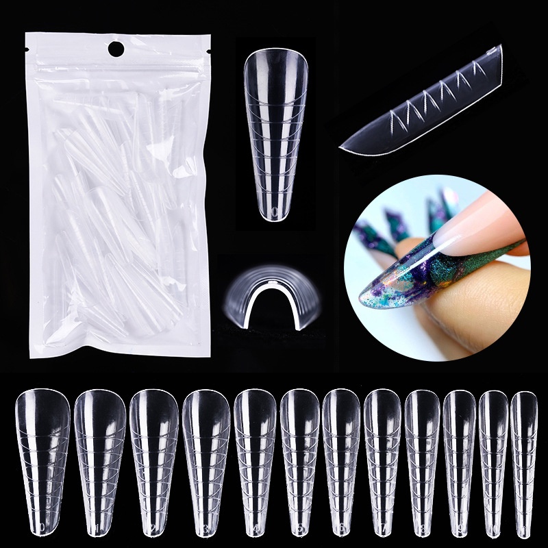 (Full) 60pcs / Set Kuku Palsu Extension Untuk Nail Art Diy