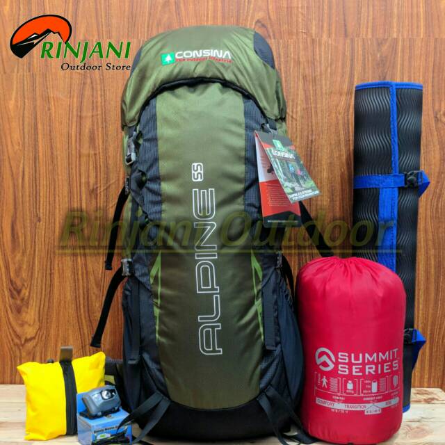 paketan tas gunung consina alpine 55liter  tas consina alpine  tas gunung