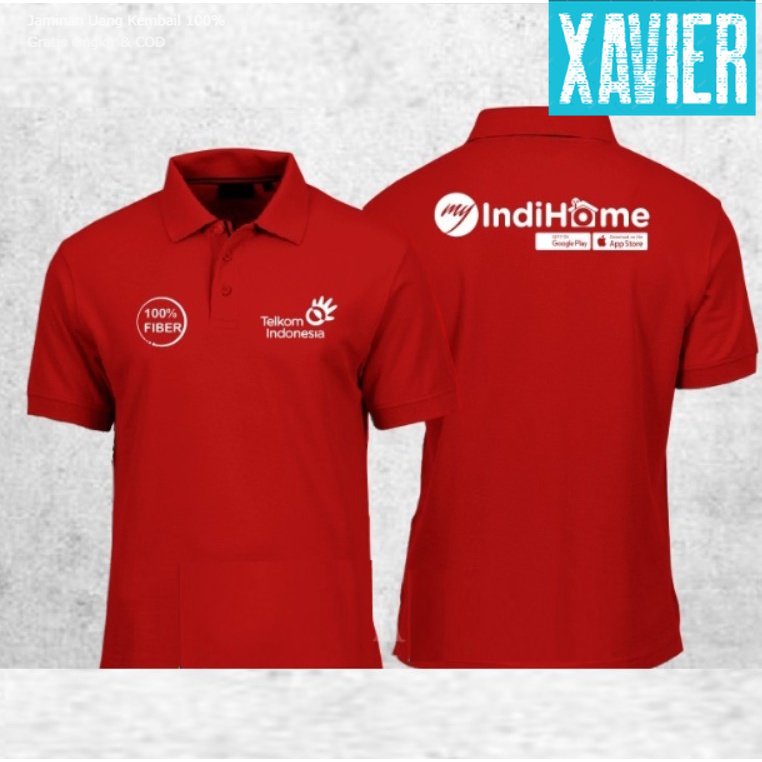 Kaos Polo Shirt Tshirt Baju Kerah Distro MY IndiHome 100% FiBER indi home Google Play App Store polo