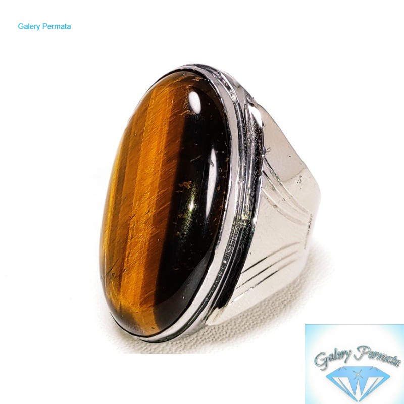 Batu Akik Tiger Eye Super Jumbo Poles Mode Pandan