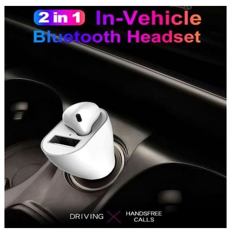 Car Charger Earphone bluetooth 2 in 1 in-Vehicle Wireless Headset BT S05