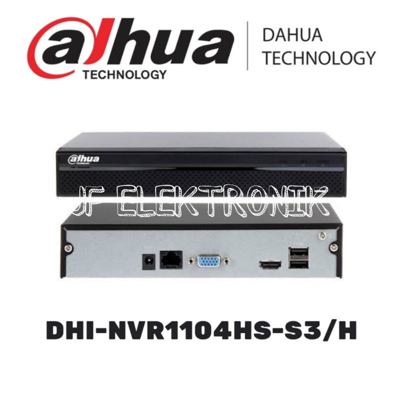 NVR Dahua 4 Channel DHI-NVR1104HS-S3/H Non PoE Original Garansi Resmi