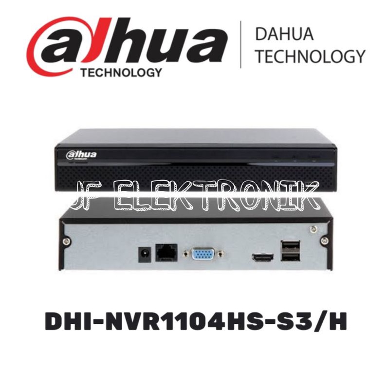 NVR Dahua 4 Channel DHI-NVR1104HS-S3/H Non PoE Original Garansi Resmi