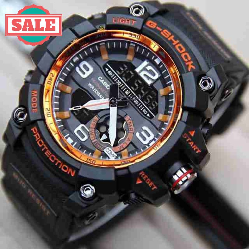 Murah JAM TANGAN PRIA - G SHOCK GG 1000 BLACK LINGKAR ORANGE
