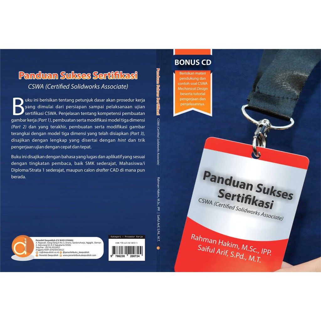 Buku Panduan Sukses Sertifikasi CSWA (Certified Solidworks Associate) - ORIGINAL Penerbit Deepublish