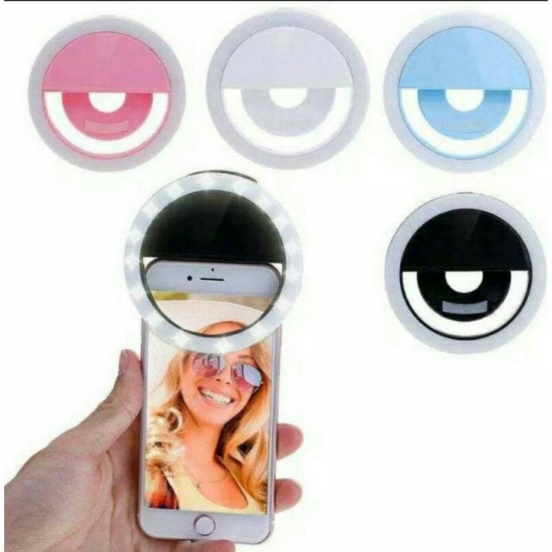 Selfie Ring Light/ Lampu Selfie/ Ring Selfie 32Led/ Recharge Batery