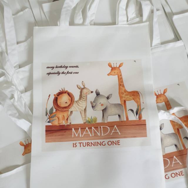 Totebag baby kanvas 35 x 45 besar sleting gambar suka2