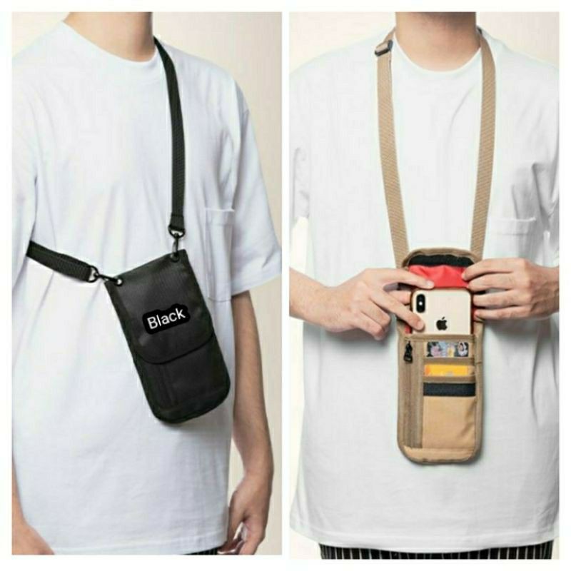 Dompet HP Pria Wanita Slingphone Hanging Wallet Poka