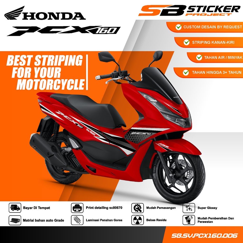 STRIPING PCX 160 - STRIPING HOLOGRAM HONDA PCX 160 2021 RACING
