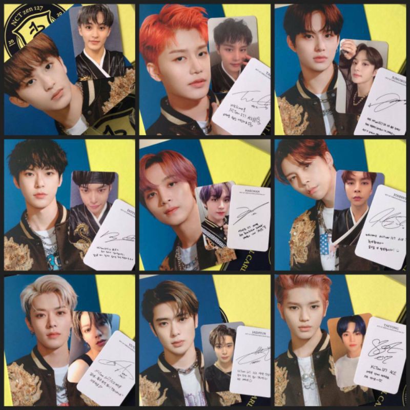 SHARING WELKIT NCT 127 KICK IT WELCOME KIT MEMBER SET EMBLEM BADGE FLAG TAEIL JOHNNY YUTA TAEYONG DO