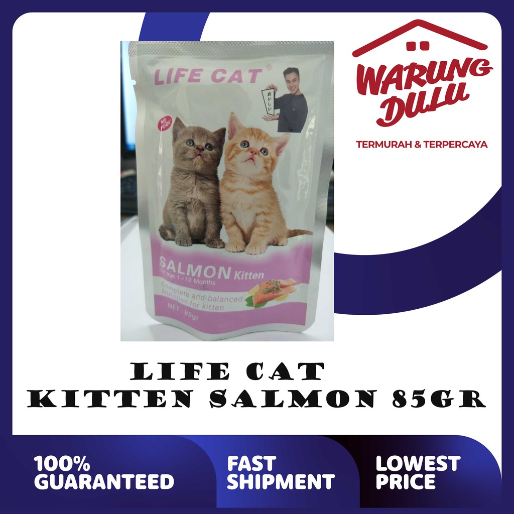 LIFE CAT POUCH KITTEN SALMON 85GR