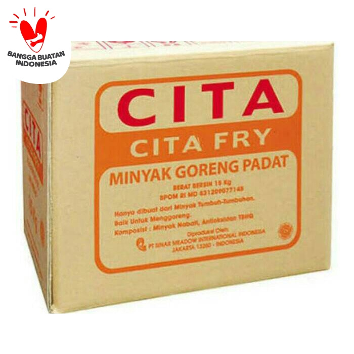 

FRESH STOK MINYAK GORENG PADAT CITA FRY 15KG