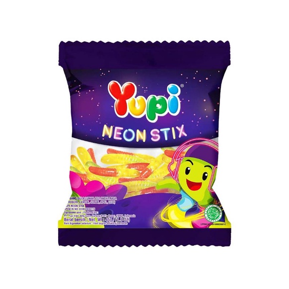 

Yupi Candy Gummy Neon Stick 45G