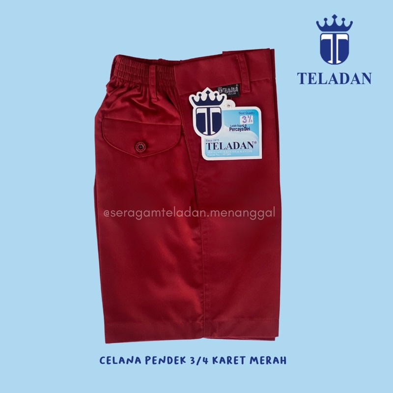 Celana Pendek 3/4 Merah - Seragam Sekolah TELADAN