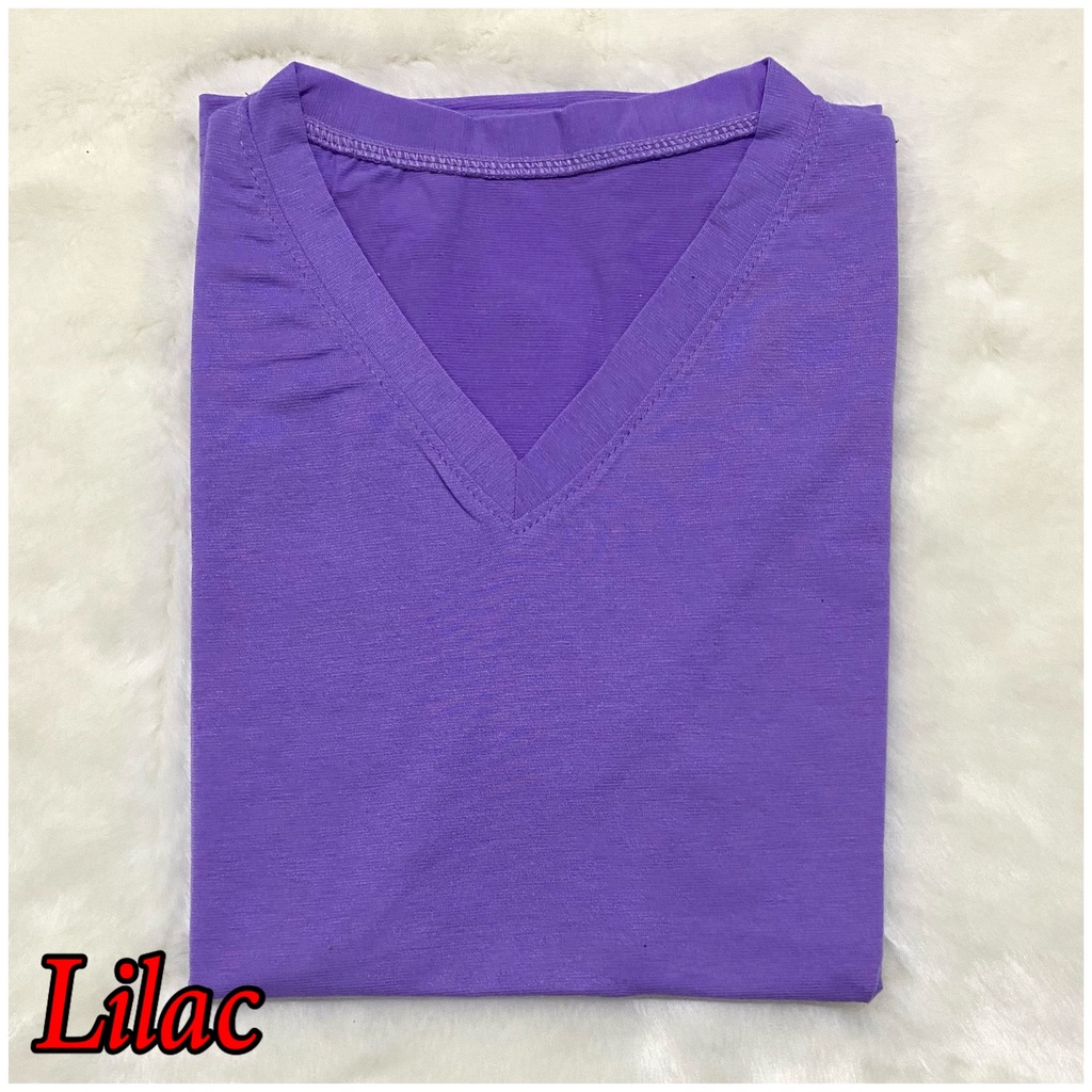 V-NECK JUMBO XXL Panjang / Kaos Polos Basic Vneck Panjang /  t-shirt / Atasan Pakaian Wanita Murah-TPJ XXL - LILAC