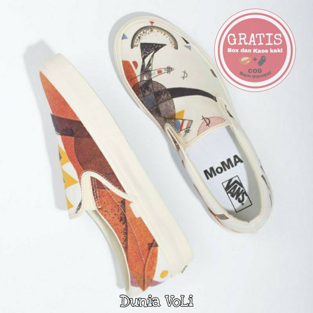 Sepatu Pria Dewasa Vans MoMA Slip On Import China BNIB