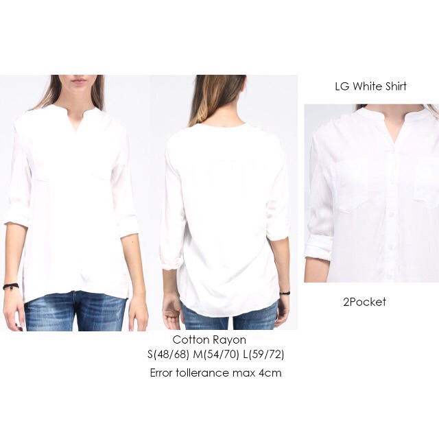 Kemeja Putih Branded Logo Jeans Series