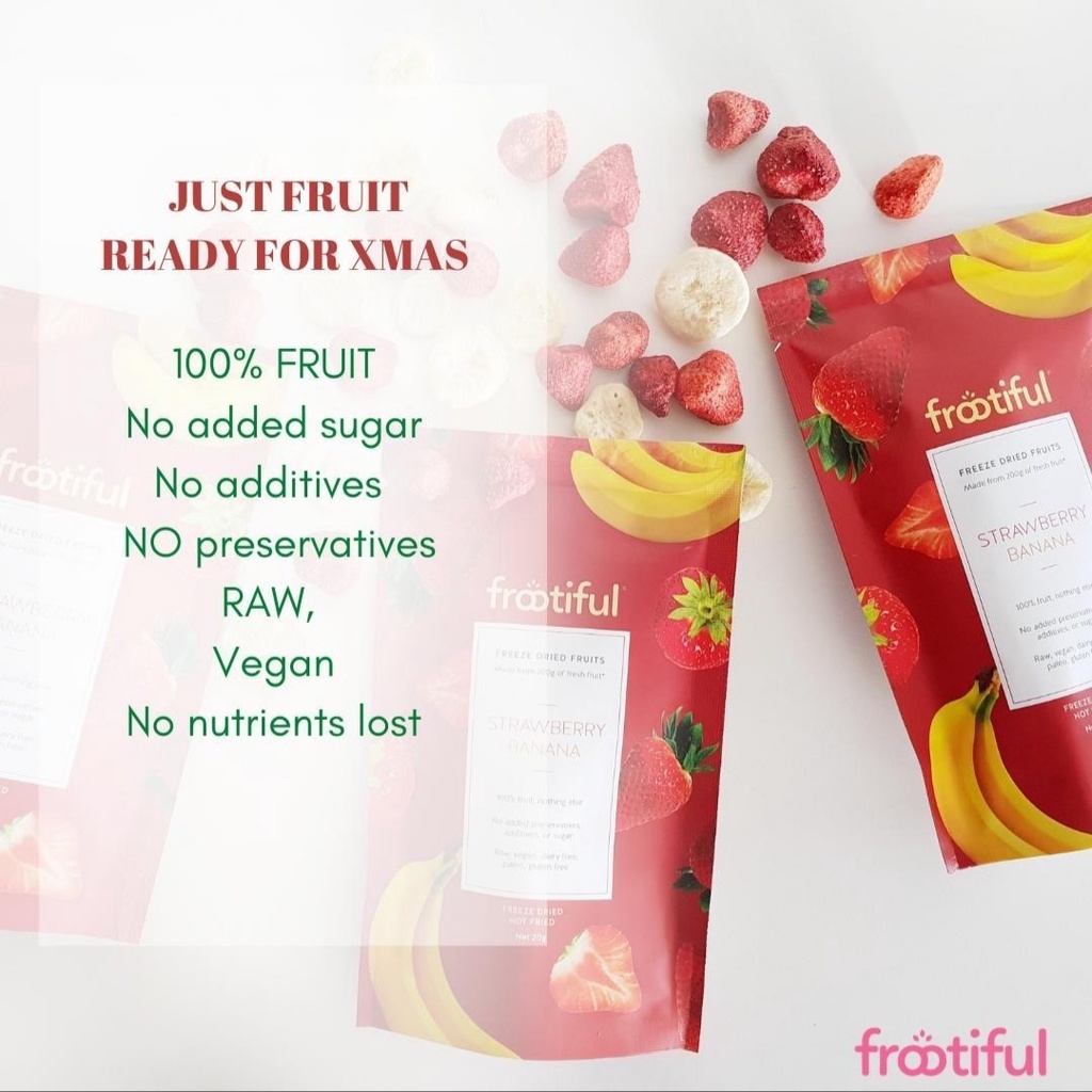 FROOTIFUL Freeze Dried Fruit - Strawberry Banana/Pineapple Banana/Mango Banana - Cemilan Sehat