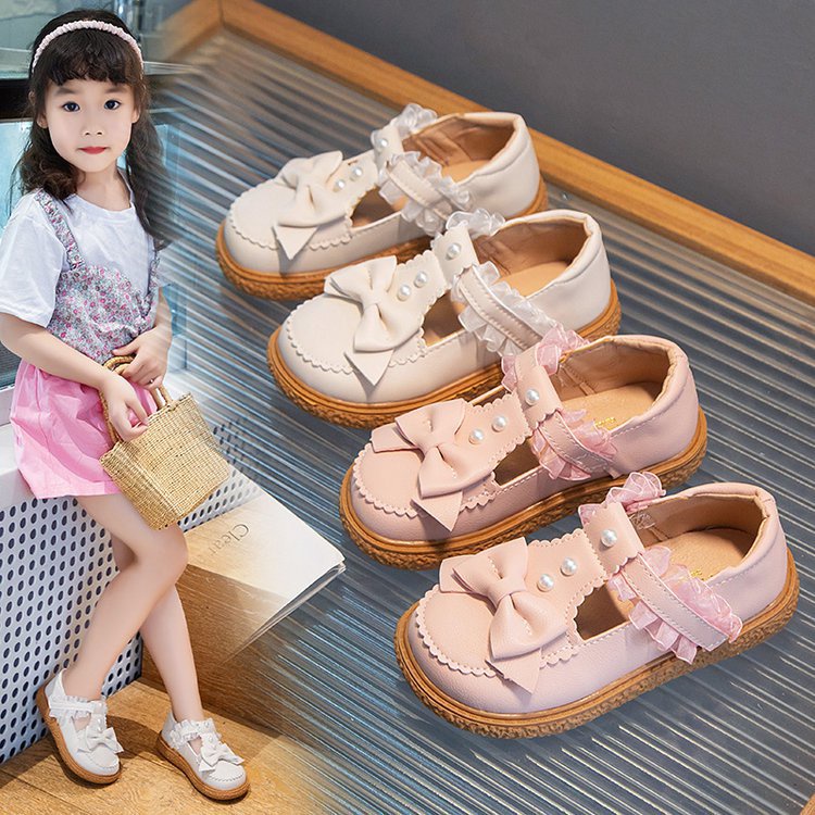 Sandal Sepatu Anak Slip-On Selop Variasi Pita Mutiara Fashion Terbaru 100% IMPORT