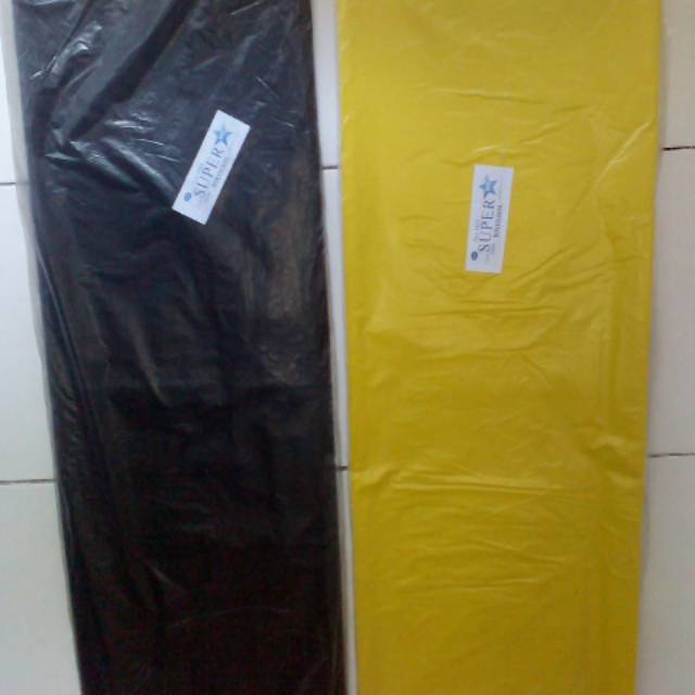 Plastik sampah medis 80x100 kuning & hitam | Trash bag medis super