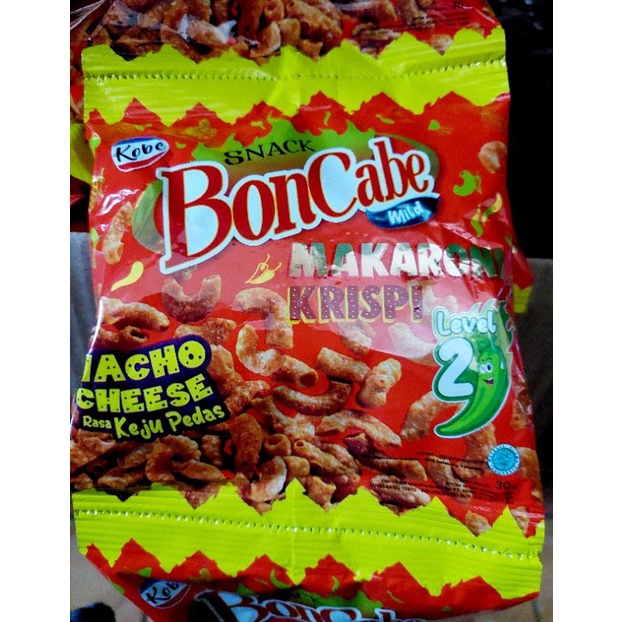 Snack Bon Cabe Makaroni Krispy Renceng 30 gr x 10 pcs / Tiara ecer 2000 15gr x 10pcs