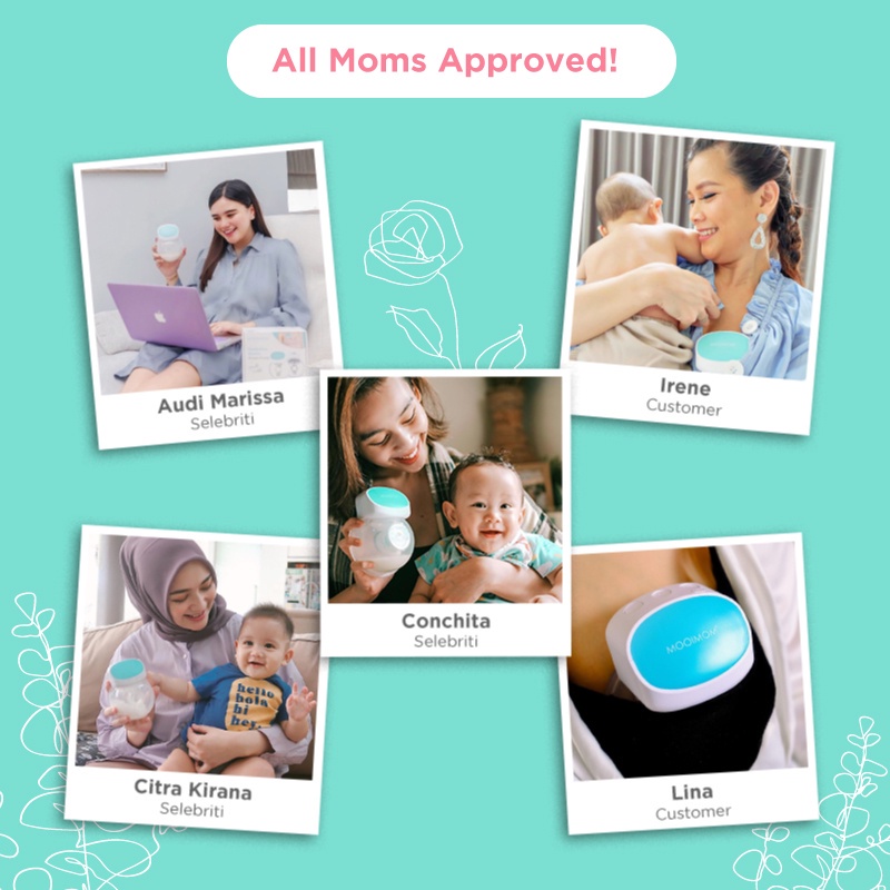 MOOIMOM  M3 Wireless Electric Breast Pump / mooimom Hands Free Wireless Electric Breast Pump M2 - Pompa ASI Elektrik Wireless / pompa asi