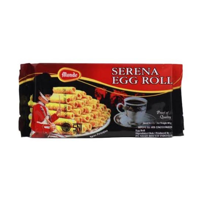 monde serena egg roll all original / pandan 70 gram / coklat 168 gram
