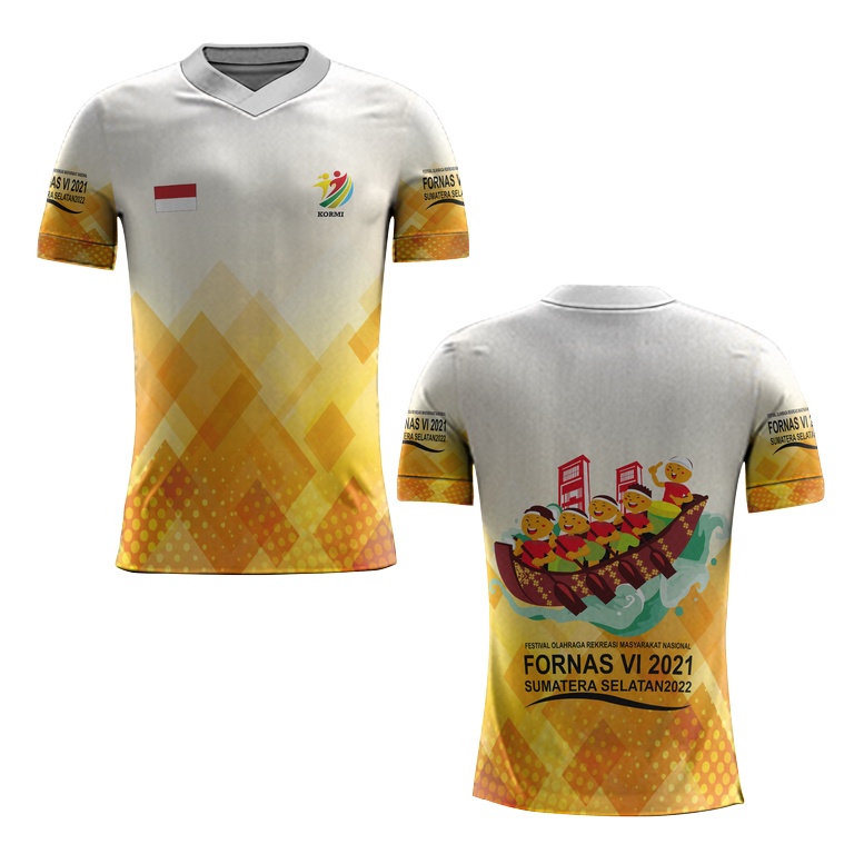 Baju Tema FORNAS 2022 Sumatera Selatan Fullprint Terbaru