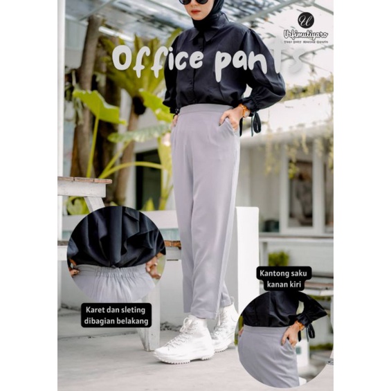 [AGEN RESMI] OFFICE PANTS BY URFIMUTIYARO BAGGY AND CULLOTES | CELANA KANTOR BAHAN POLOS FORMAL DAN 