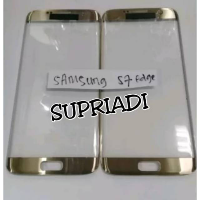 KACA LCD KACA DEPAN DIGITZER GLASS SAMSUNG S7 EDGE G935 WARNA GOLD KACA TOUSCREN G935F